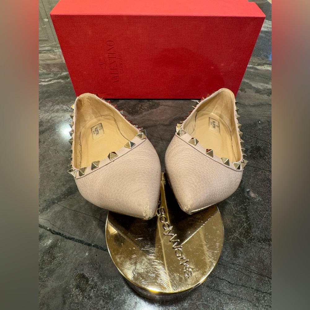🦢VALENTINO-Patent Rockstud Ballet Flats🦢 - Picture 4 of 8